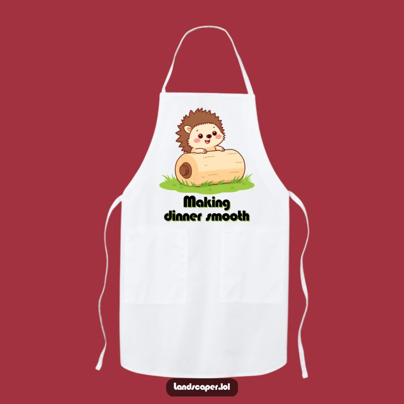 Funny Hedgehog Roller Apron: Cheerful Workwear for Garden Tasks