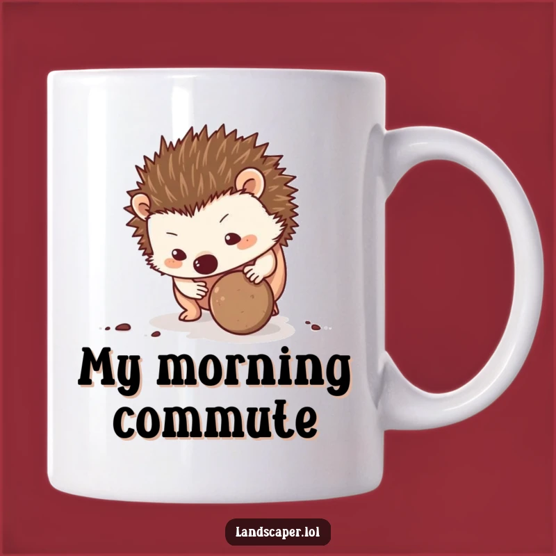 Funny Hedgehog Rolling Dirt Mug - Hilarious Animal Coffee Cup, Perfect Gift