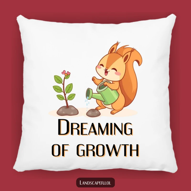 Funny Squirrel Sapling Pillow: Cozy Comfort with Nurturing Whimsy