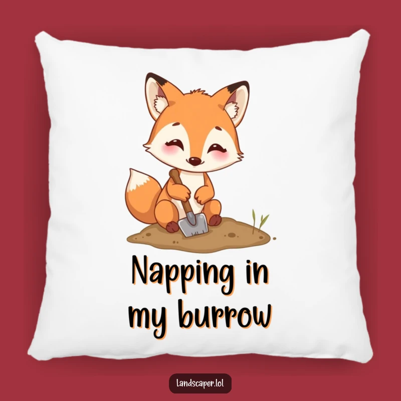Funny Fox Digging Pillow: Cozy Up with This Hilarious and Determined Decor