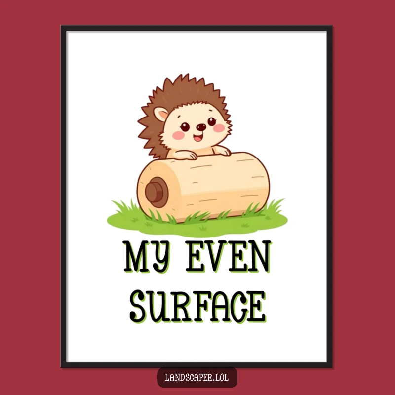 Funny Hedgehog Roller Digital Art: Printable Diligent Humor