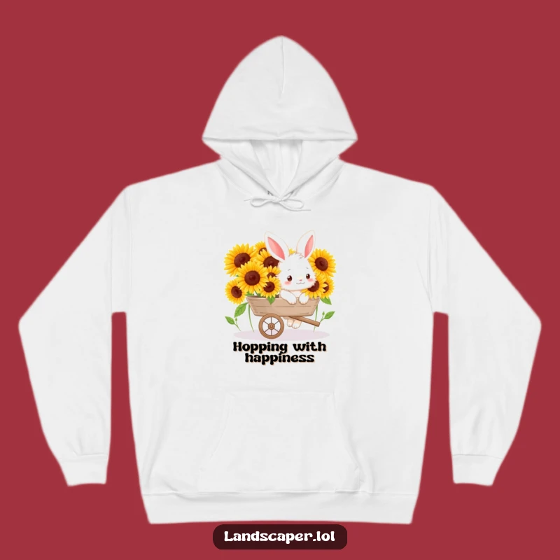 Funny Bunny Sunflower Hoodie: Cozy Comfort with Garden Cheer