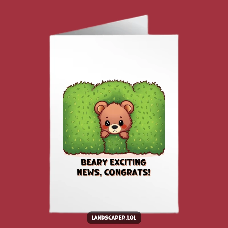 Free Printable Congrats Card: Curious Bear Cub - Funny Downloadable Surprise Gift
