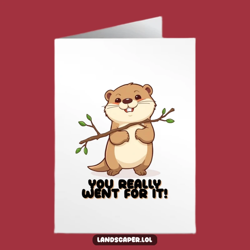 Free Printable Congrats Card: Determined Otter, Funny Success Downloadable Gift Idea