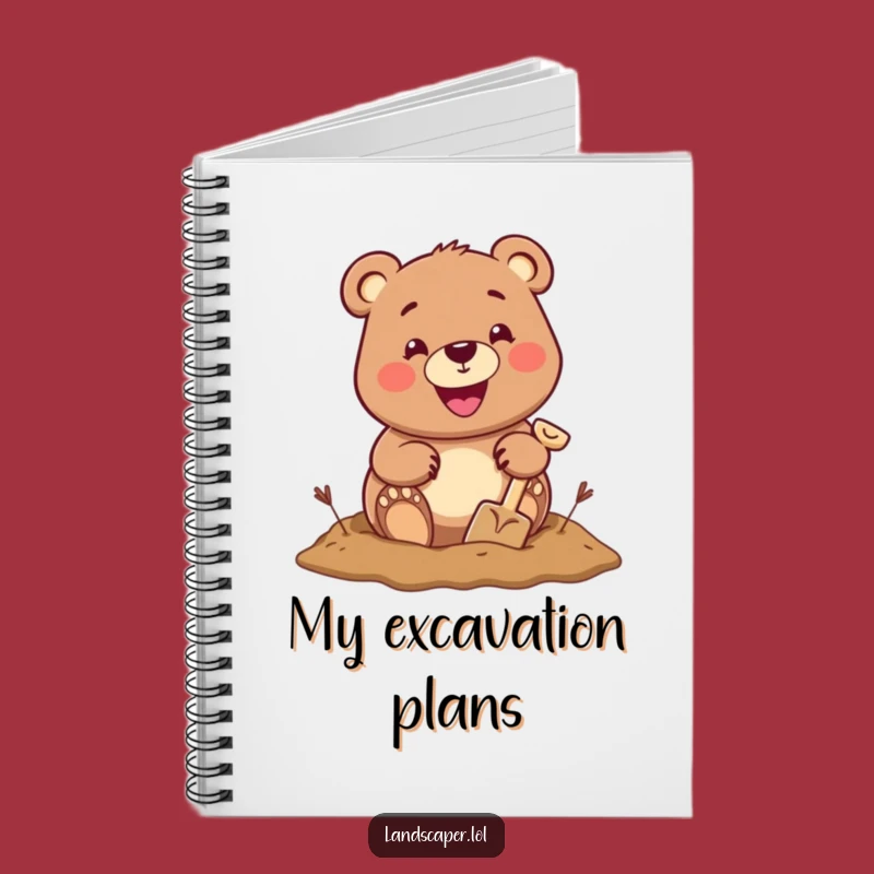 Funny Bear Digging Notebook: Outdoor Adventures and Ideas