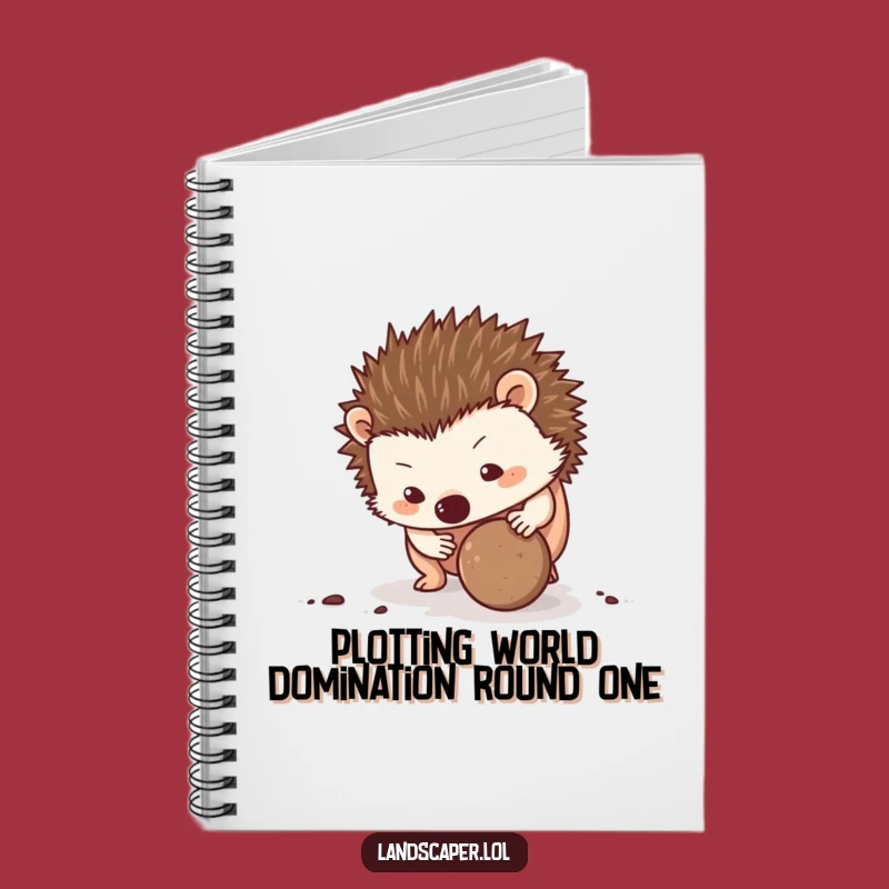 Funny Hedgehog Rolling Dirt Notebook - Perfect for Jotting Down Funny Ideas