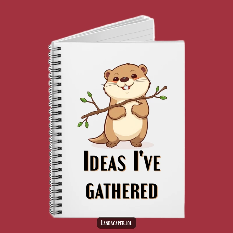 Funny Otter Notebook - Determined Woodworker Journal - Great Gift for Creators!