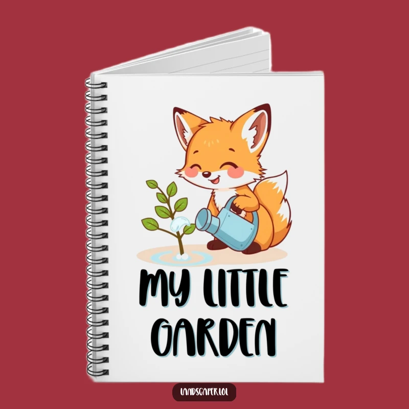 Funny Fox Cub Watering Sapling Notebook: Hilarious Journal for Gardeners