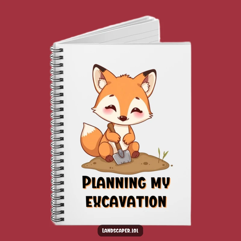 Funny Fox Digging Notebook: Plan Your Projects with This Hilarious Journal